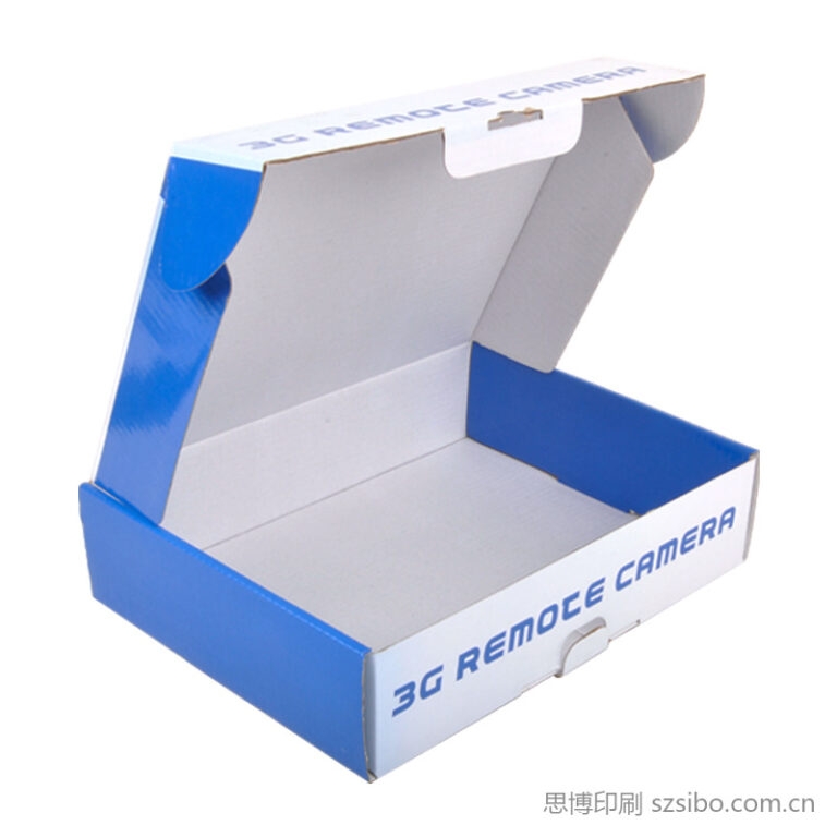 安防摄像头瓦楞飞机盒（白蓝） 跨境电商彩盒包装