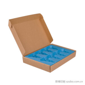 精油保健品特种坑纸创意飞机盒+吸塑展开效果 跨境电商产品包装