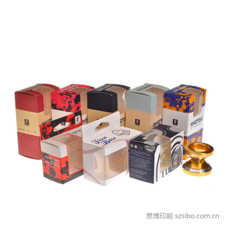 白卡纸过哑膜悠悠球开窗包装彩盒